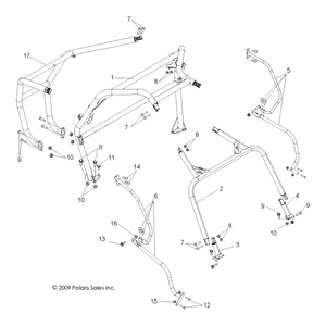 Side Bar Kit, Left, Matte Black by Polaris 2877984 OEM Hardware P2877984 Off Road Express Drop Ship