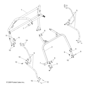 Side Bar Kit, Right, Cloud Silv by Polaris 2877987 OEM Hardware P2877987 Off Road Express