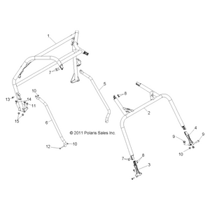 Side Bar Tube, Left, Cloud Silv by Polaris 5336741-385 OEM Hardware P5336741-385 Off Road Express