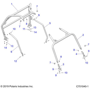 Side Bar Tube, Left, Matte Blac by Polaris 5339659-458 OEM Hardware P5339659-458 Off Road Express