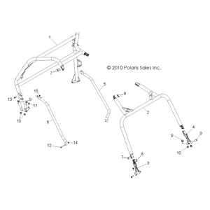 Side Bar Tube, Left, Voodoo Blu by Polaris 5337952-619 OEM Hardware P5337952-619 Off Road Express