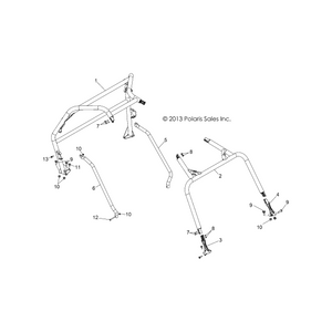 Side Bar Tube, Xc, Right, Matte by Polaris 5338132-458 OEM Hardware P5338132-458 Off Road Express