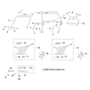 Side Bar Weld, Right, Medium Gl by Polaris 0454307-067 OEM Hardware P0454307-067 Off Road Express