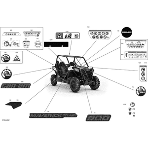 Side Decal "Maverick Trail" by Can-Am 704906619 OEM Hardware 704906619 Off Road Express Peach St