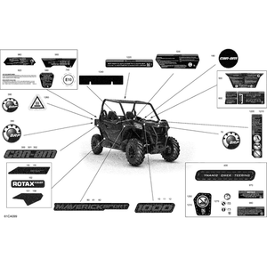 Side Decal "Maverick Trail" by Can-Am 704906626 OEM Hardware 704906626 Off Road Express Peach St