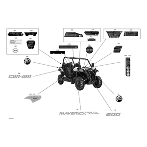 Side Decal "Maverick Trail" by Can-Am 704907430 OEM Hardware 704907430 Off Road Express