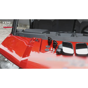 Side Mirrors for Polaris Ranger/ General, Can-Am Trail/ Defender by Kemimoto B0106-04301BK Side View Mirror B0106-04301BK Kemimoto