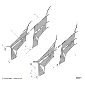 Side Mount Net, Upper by Polaris 5438685 OEM Hardware P5438685 Off Road Express