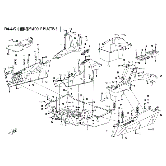 Side Panel Lh by CF Moto