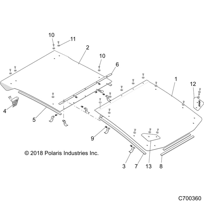 Side Roof Seal, Rear, Rzr4 by Polaris