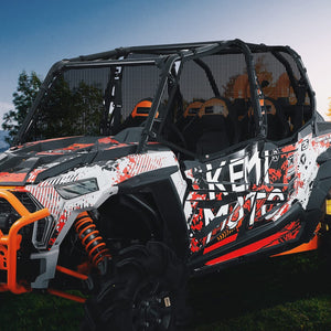 Side Window Mesh Net for Polaris RZR XP 4 1000 by Kemimoto B0110-12201BK Window Net B0110-12201BK Kemimoto