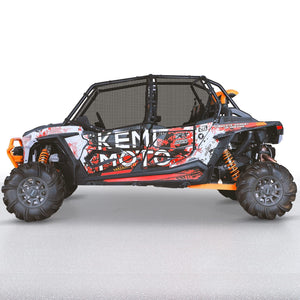 Side Window Mesh Net for Polaris RZR XP 4 1000 by Kemimoto B0110-12201BK Window Net B0110-12201BK Kemimoto