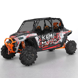 Side Window Mesh Net for Polaris RZR XP 4 1000 by Kemimoto B0110-12201BK Window Net B0110-12201BK Kemimoto