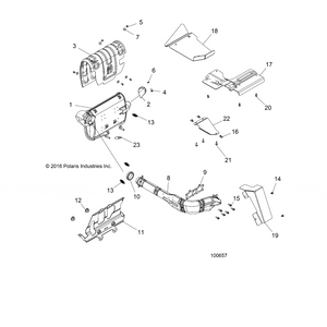 Silencer Assembly by Polaris 1262365 OEM Hardware P1262365 Off Road Express