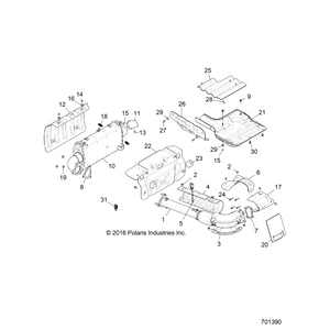 Silencer Assembly by Polaris 1262655 OEM Hardware P1262655 Off Road Express Drop Ship