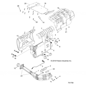 Silencer Assembly by Polaris 1262670 OEM Hardware P1262670 Off Road Express Drop Ship