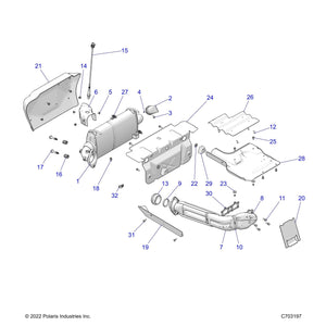 Silencer Assembly by Polaris 1263066 OEM Hardware P1263066 Off Road Express Drop Ship