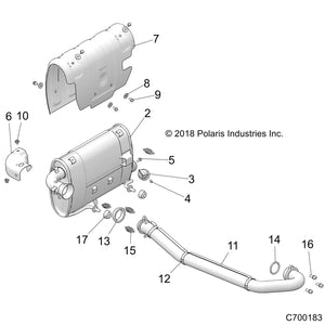 Silencer Assembly by Polaris 1263093 OEM Hardware P1263093 Off Road Express Drop Ship