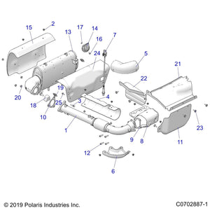 Silencer Assembly by Polaris 1263379 OEM Hardware P1263379 Off Road Express Drop Ship