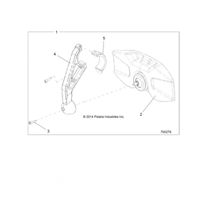 Single Mirror Kit, Rear by Polaris 2636039 OEM Hardware P2636039 Off Road Express