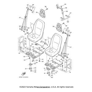 Single Seat Assembly by Yamaha 5UG-F4710-30-00 OEM Hardware 5UG-F4710-30-00 Off Road Express Drop Ship