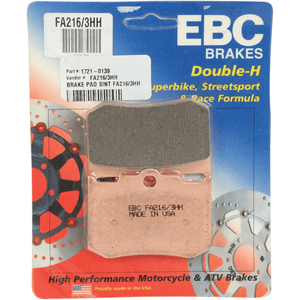 Sintered "Hh" Brake Pads By Ebc FA216/3HH Brake Pads 1721-0139 Parts Unlimited