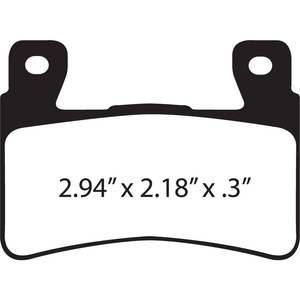 Sintered Metal Harley/Buell Brake Pad By Ebc FA296HH Brake Pads FA296HH Parts Unlimited