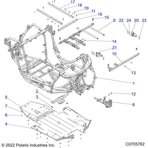 Skid Plate, Front, Gloss Black by Polaris 5456058-070 OEM Hardware P5456058-070 Off Road Express