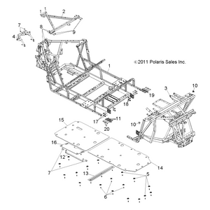 Skid Plate, Front, Plastic, Glo by Polaris 5438148-070 OEM Hardware P5438148-070 Off Road Express