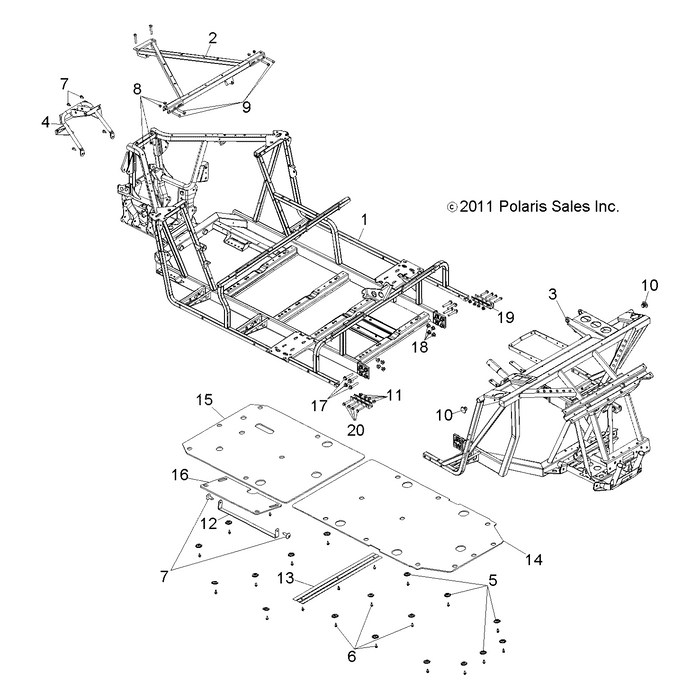 Skid Plate, Front, Plastic, Glo by Polaris