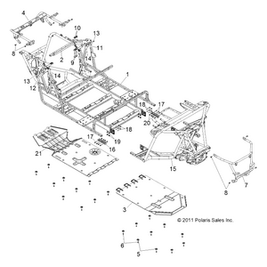 Skid Plate, Front, Plastic, Glo by Polaris 5438909-070 OEM Hardware P5438909-070 Off Road Express