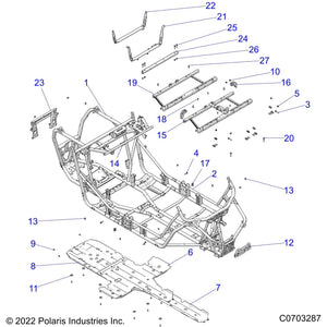 Skid Plate, Gloss Black by Polaris 5450556-070 OEM Hardware P5450556-070 Off Road Express