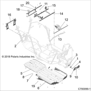 Skid Plate, Gloss Black by Polaris 5453981-070 OEM Hardware P5453981-070 Off Road Express