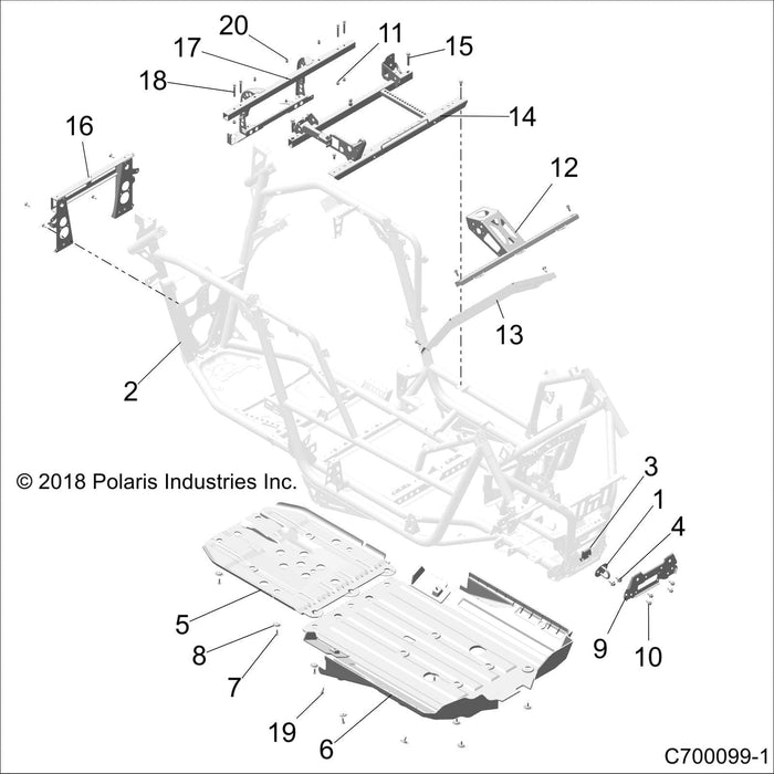 Skid Plate, Gloss Black by Polaris