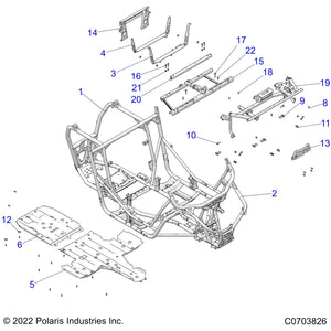 Skid Plate, Gloss Black by Polaris 5456432-070 OEM Hardware P5456432-070 Off Road Express