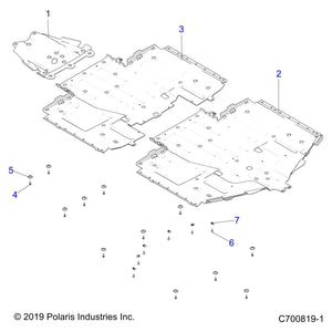 Skid Plate, Gloss Black, Crew by Polaris 5452851-070 OEM Hardware P5452851-070 Off Road Express