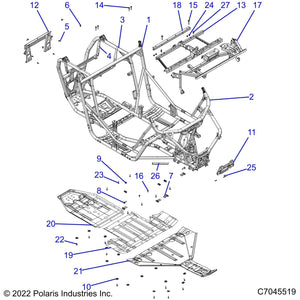 Skid Plate Mount Bracket, Black by Polaris 5260402-329 OEM Hardware P5260402-329 Off Road Express