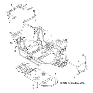 Skid Plate, Plastic, Gloss Blac by Polaris 5438321-070 OEM Hardware P5438321-070 Off Road Express