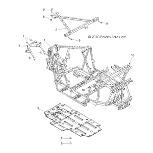 Skid Plate, Plastic, Matte Blac by Polaris 5439088-070 OEM Hardware P5439088-070 Off Road Express