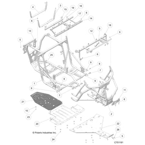 Skidplate-Hmw,Frt,Bumper Wrap by Polaris 5453214 OEM Hardware P5453214 Off Road Express