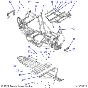 Skidplate-Hmw,Mid,Rzn by Polaris 5450926 OEM Hardware P5450926 Off Road Express