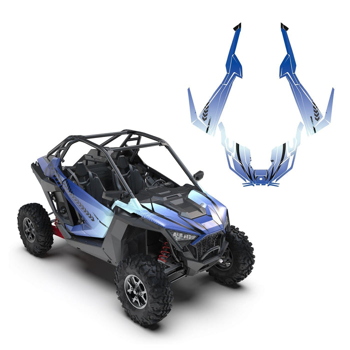 Sky Blue Wraps Graphics Compatible With Polaris RZR PRO XP by Kemimoto