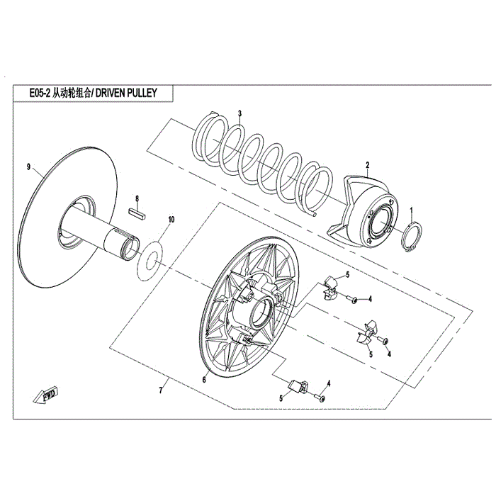 Sliding Flange Assy by CF Moto