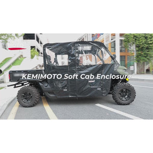 Soft Cab Enclosure Doors for Can-Am Defender Max by Kemimoto B0102-03701BK Cab Enclosure B0102-03701BK Kemimoto