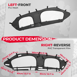 Soft Cab Enclosure Upper Doors For Can-Am Maverick X3 MAX by Kemimoto B0110-10301BK Upper Door B0110-10301BK Kemimoto