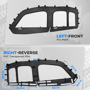 Soft Cab Enclosure Upper Doors for General XP 4 1000 by Kemimoto B0110-10501BK Upper Door B0110-10501BK Kemimoto