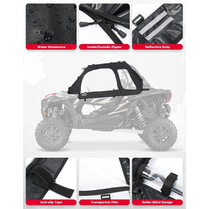 Soft Cab Enclosure Upper Windows for 2014+ Polaris RZR XP 1000/Turbo by Kemimoto B0102-02501BK Cab Enclosure B0102-02501BK Kemimoto