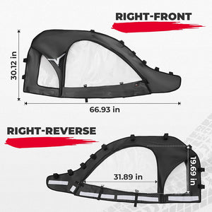 Soft Cab Enclosure Upper Windows for 2020+ CFMOTO ZForce 950 by Kemimoto B0110-09401BK Cab Enclosure B0110-09401BK Kemimoto