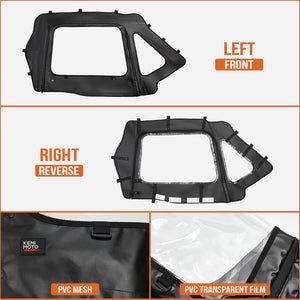 Soft Cab Enclosures Upper Door Set for Kawasaki Teryx 1000 by Kemimoto B0102-02001BK Cab Enclosure B0102-02001BK Kemimoto