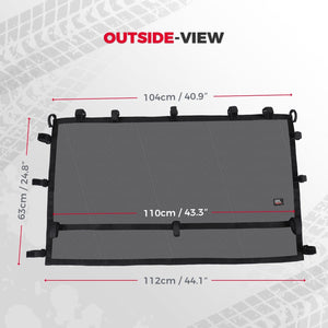 Soft Rear Window Net for Polaris RZR XP/ XP 4 1000 by Kemimoto B0110-09902BK Window Net B0110-09902BK Kemimoto